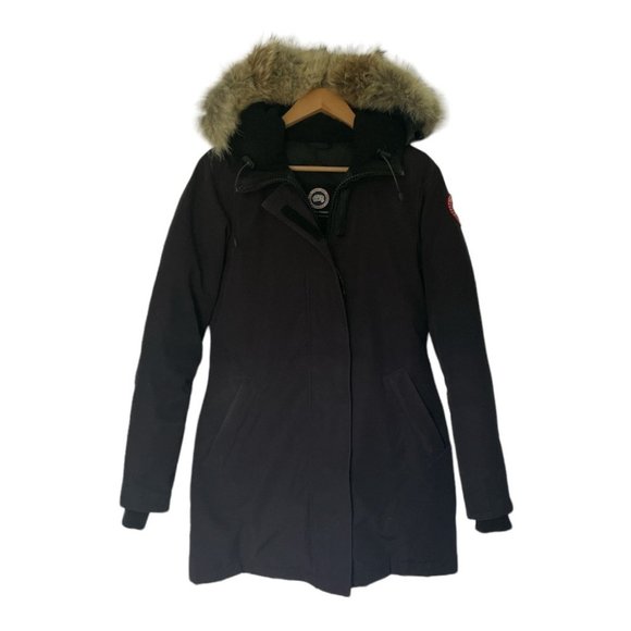 Canada Goose Jackets & Blazers - Canada Goose Victoria Parka Farge Navy/Black Size Small Authentic